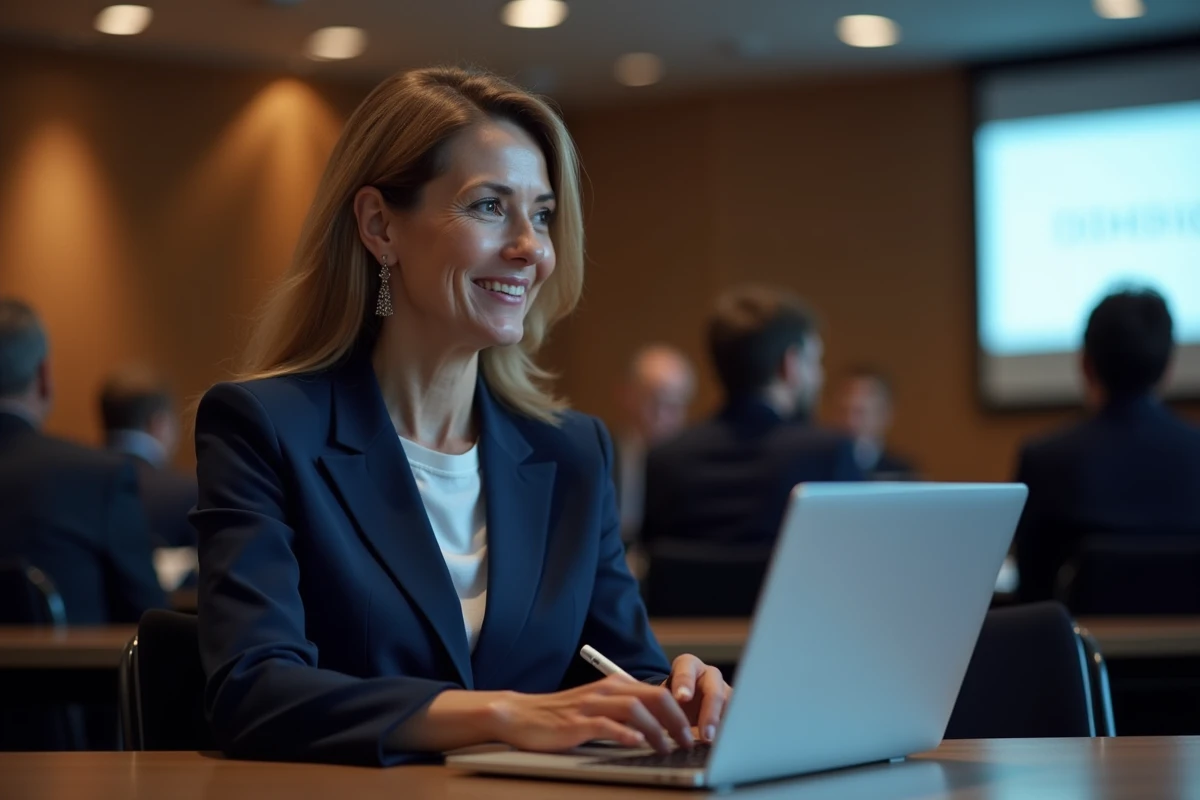 Femme française prenant des notes lors d