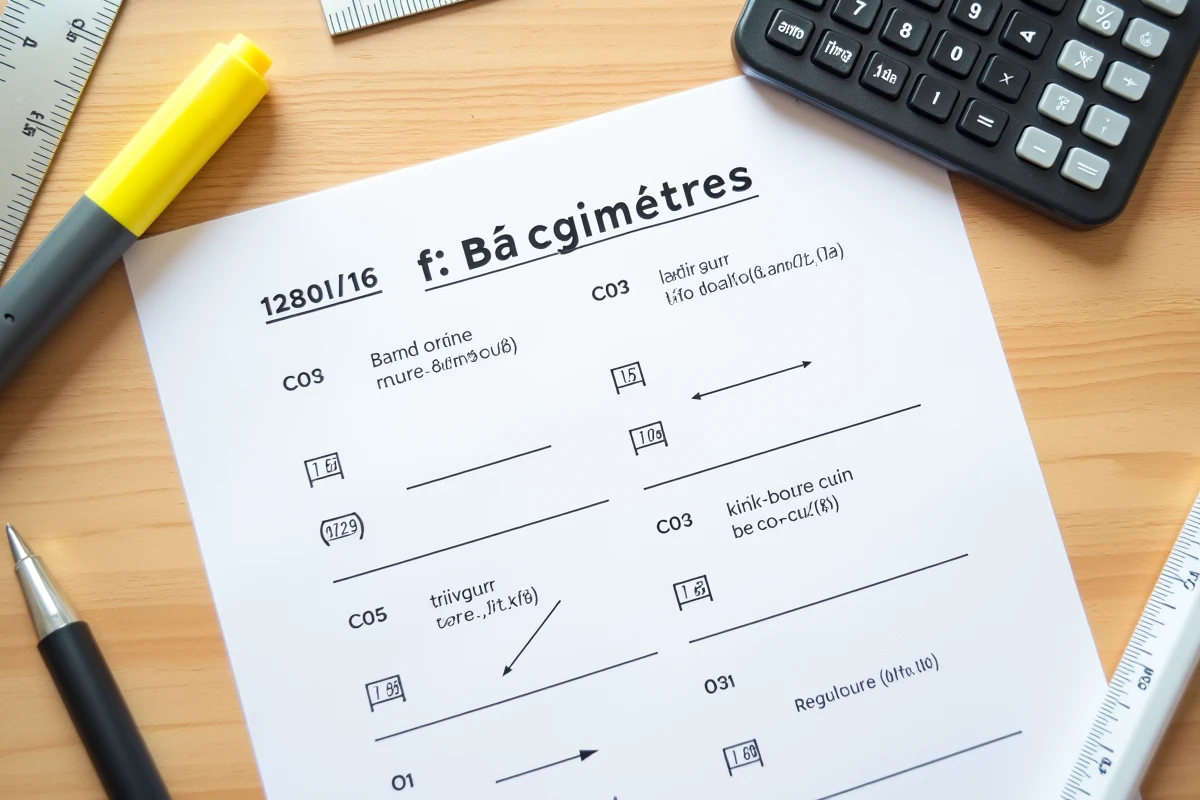 Fiche de révision imprimée des formules trigonométriques cos cos sin sin pour le Bac avec calculatrice et surligneur