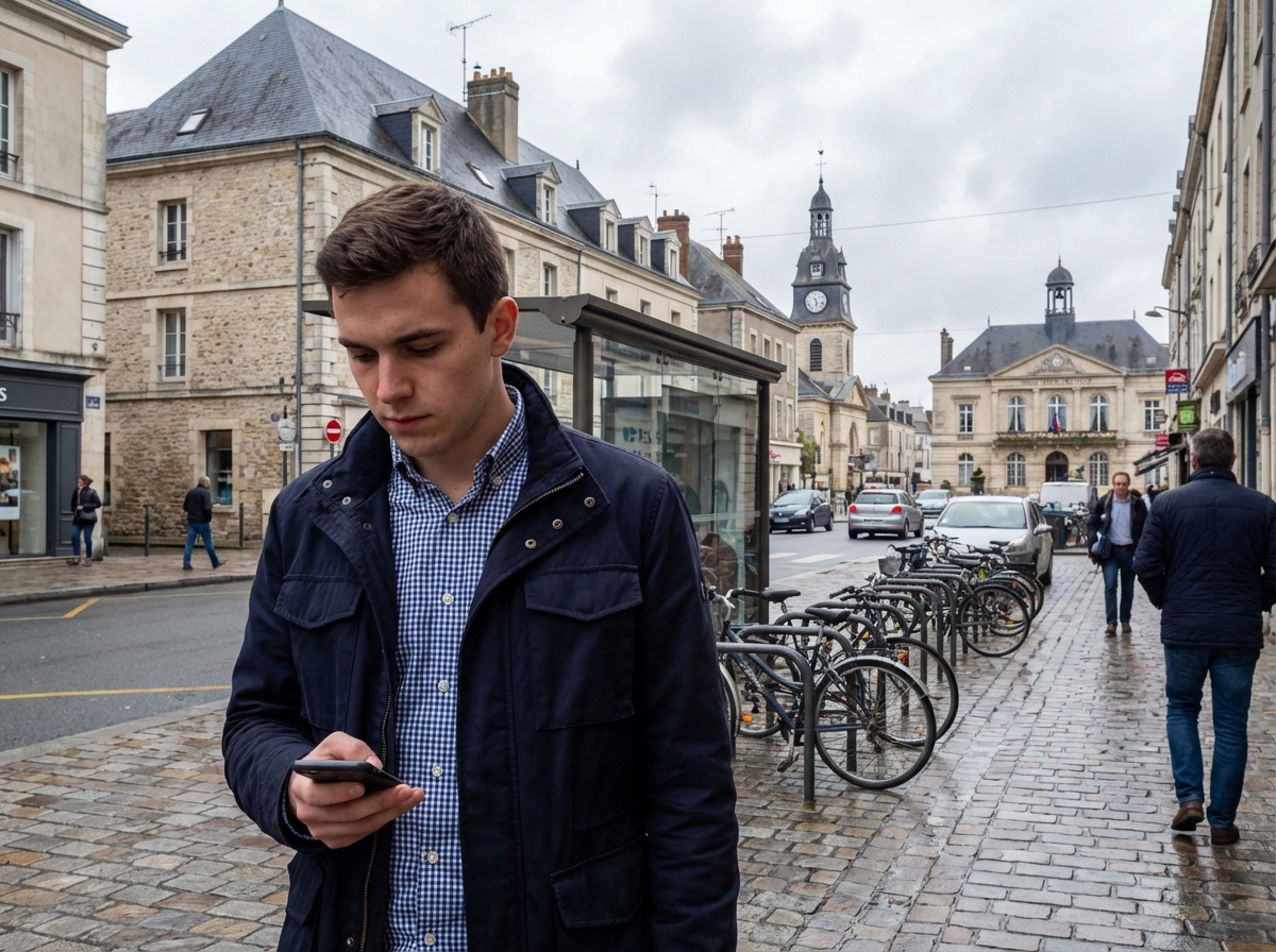 Jeune homme vérifiant des offres d